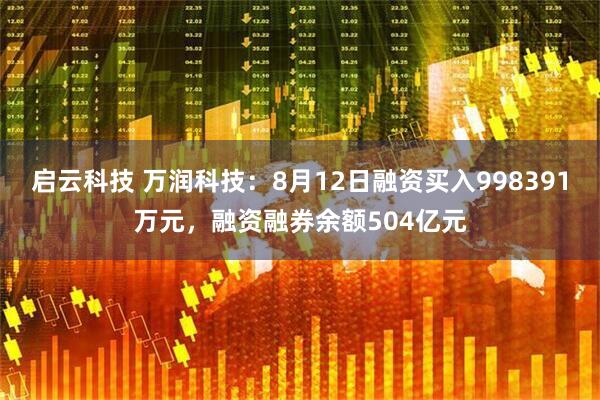 启云科技 万润科技:8月12日融资买入998391万元,融资融券余额504亿元